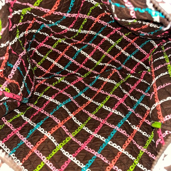 Vera Bradley Medium Duffle Brown Floral - Picture 4 of 5